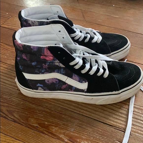 flower high top vans
